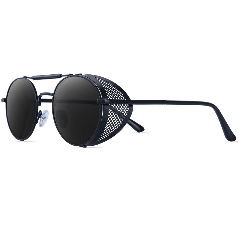 Gafas De Sol redondas De Metal para hombre y mujer, lentes De Sol Retro De diseño De marca Steampunk, protección UV, 2021