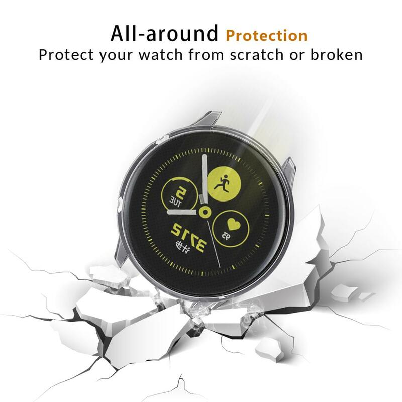 時計ケースサムスンギャラクシー腕時計アクティブ2 40ミリメートル44ミリメートル防水バンパープロテクターフル画面保護カバーケース