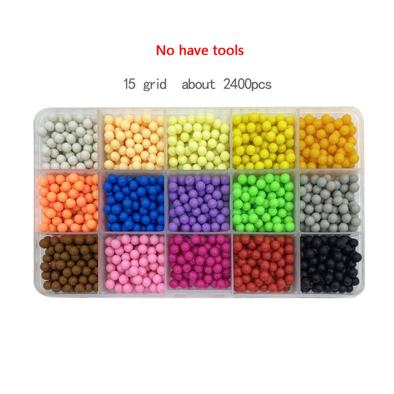 Hama Beads Puzzle para crianças, 3D Hama Beads Set, Perlen Beads, DIY Magic Water Spray, jogos de bola, brinquedos artesanais para meninas, 5mm