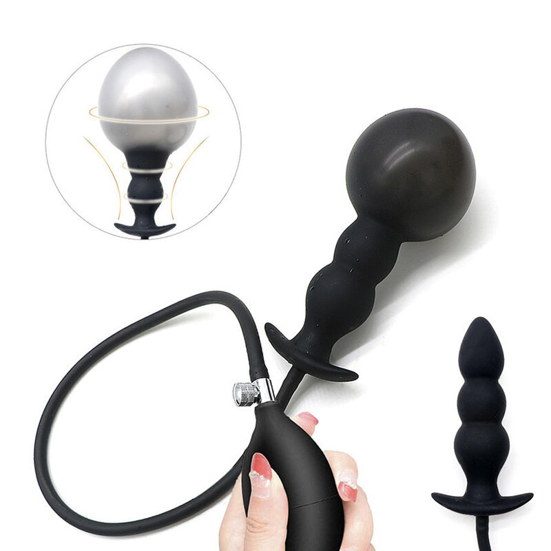 EXVOID Inflatable Anal Beads Large Size Anal Plug Sex Toys for Women Men Gay G Spot Massager Butt Plug Anal Vagina Dilator