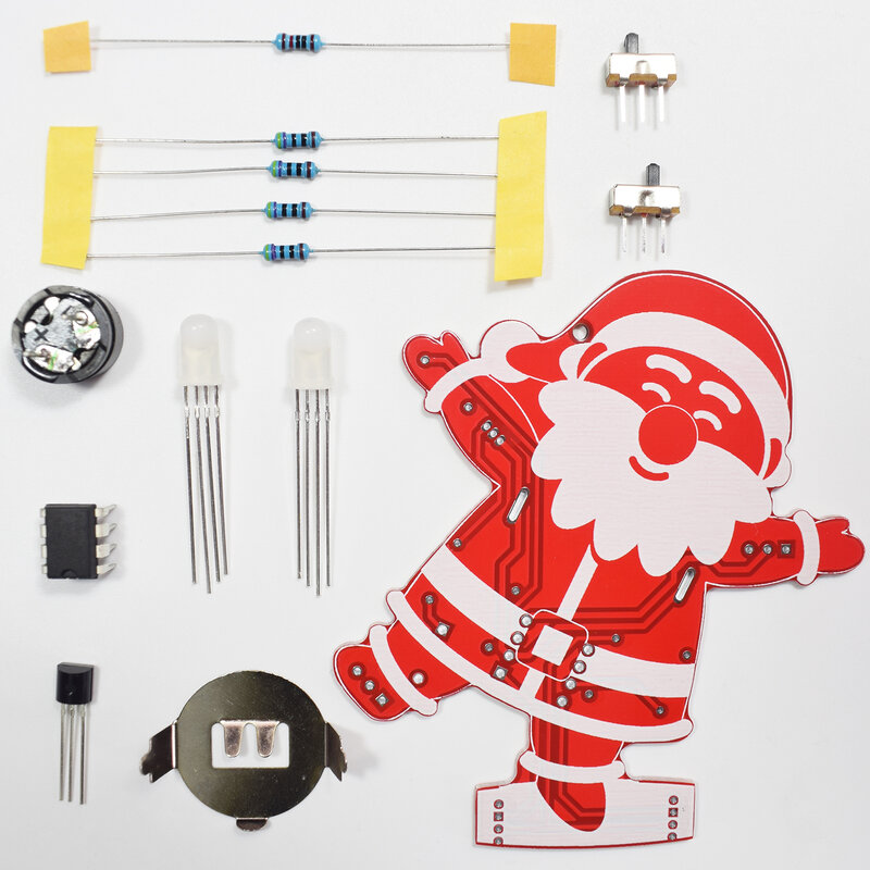 DIY Santa Claus Weihnachten Baum Dekoration Ornament Musik RGB LED Elektronische Kit