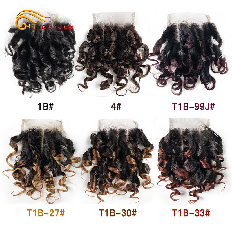 Бразильские кудрявые волосы 4x4, предварительно выщипанные, 100% натуральные волосы, цвет 1B/27/4/30/33/99J, волосы Реми