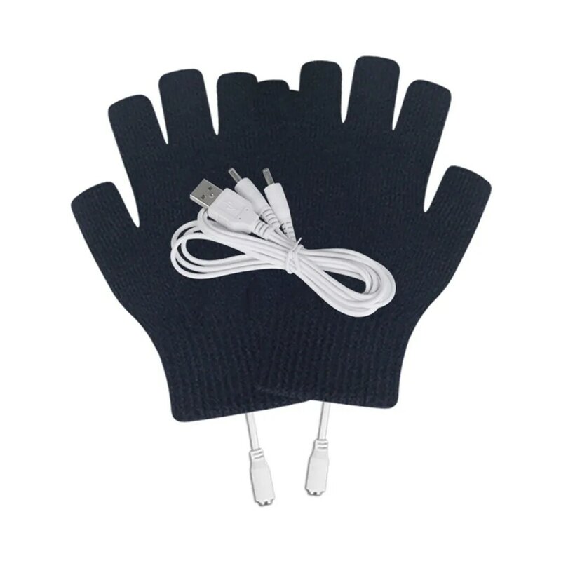 2022 neue Winter Elektrische Heizung Handschuhe Laptop Thermische USB Beheizte Handschuhe Elektrische Heizung Handschuh Warme Gestrickte Handschuhe Sport Handschuh