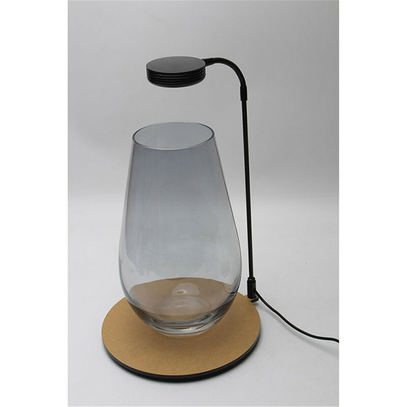 Черная приглушаемая Светодиодная лампа для аквариума 5 Вт с таймером и USB разъемом, 3000K теплый белый 6000K холодный белый светильник для выращивания растений с основанием