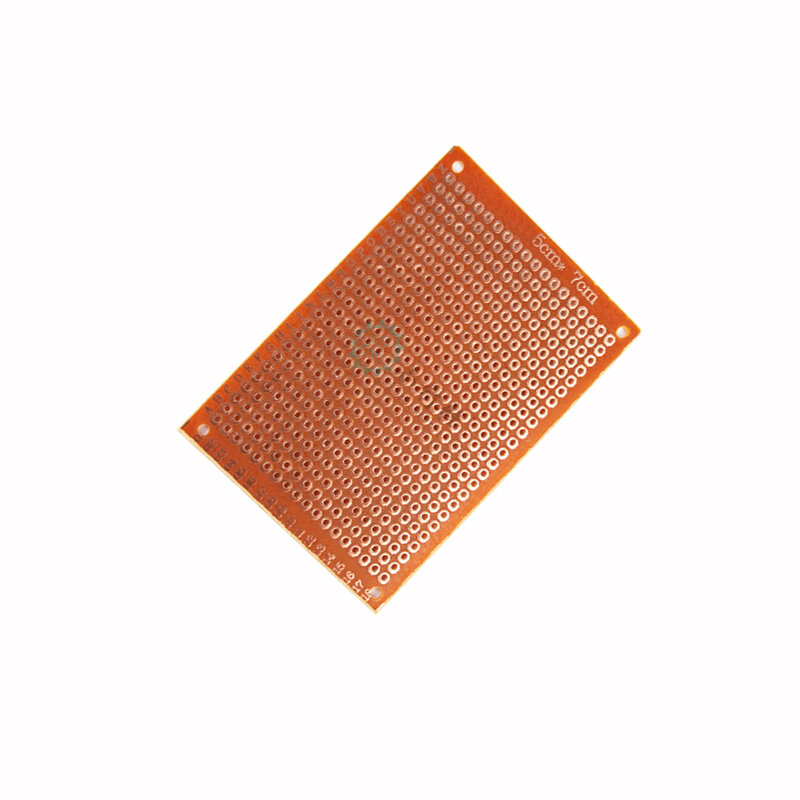 Placa de cobre de baquelita Experimental de un solo lado, placa de circuito amarillo, 10 piezas, 5x7, 5x7 MM
