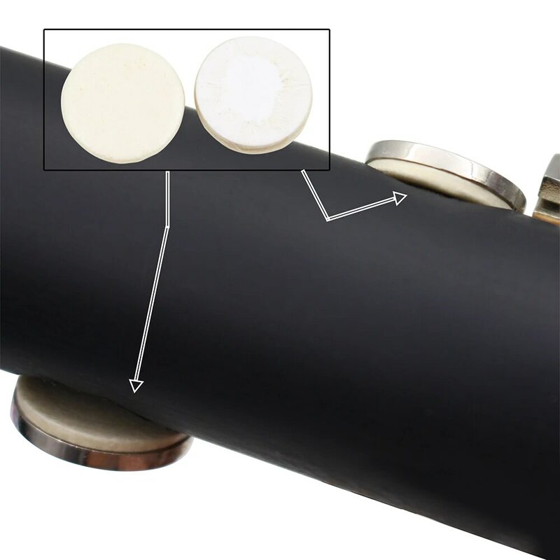 M MBAT 17pcs/Set Clarinet Pads Replacement Durable Exquisite Wind Instrument Woodwind Instruments Clarinet Part Accessories