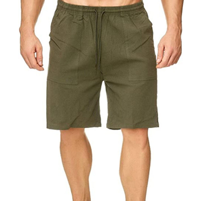 Pantalones cortos deportivos a la moda para hombre, ropa deportiva de verano para correr, informal, con cordón, para culturismo, para la playa