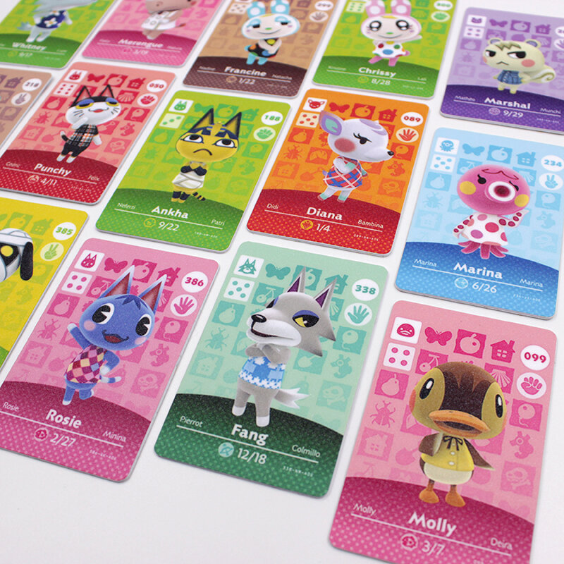 2020 Carte Animal Crossing New Horizons 게임 NS 스위치 용 Amiibo 카드 3DS 게임 카드 세트 NFC 카드 Hot Villager Marshal Ankha