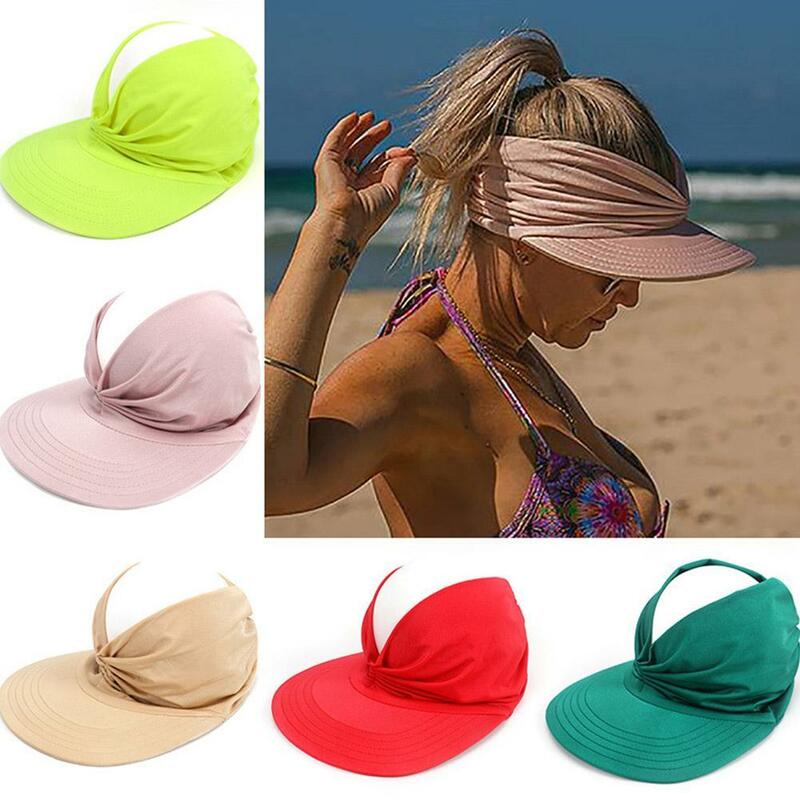 Sombrero de sol para mujer, gorra hueca elástica Anti ultravioleta, Verano