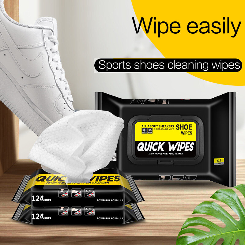Disposable Shoe Wipes Small White Shoe Artifact Cleaning Tools Care Shoes Useful Fast Scrubbing Quick Clean Wet Wipes Portable