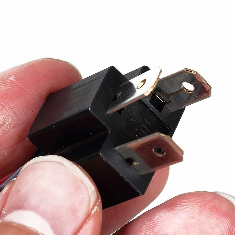 2pcs H4 9003 Headlight Male Wire Harness Plug Socket Adapter Connector High Efficiency Resistant To Heat Work For Headlight