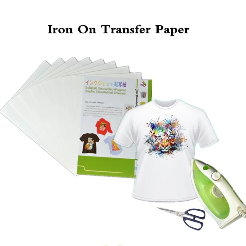 (20 Buah) besi Pada Inkjet Transfer Panas Kertas A4 Inkjet untuk Textil Besi Pada Tshirt Transfer Thermal Transfer Kertas