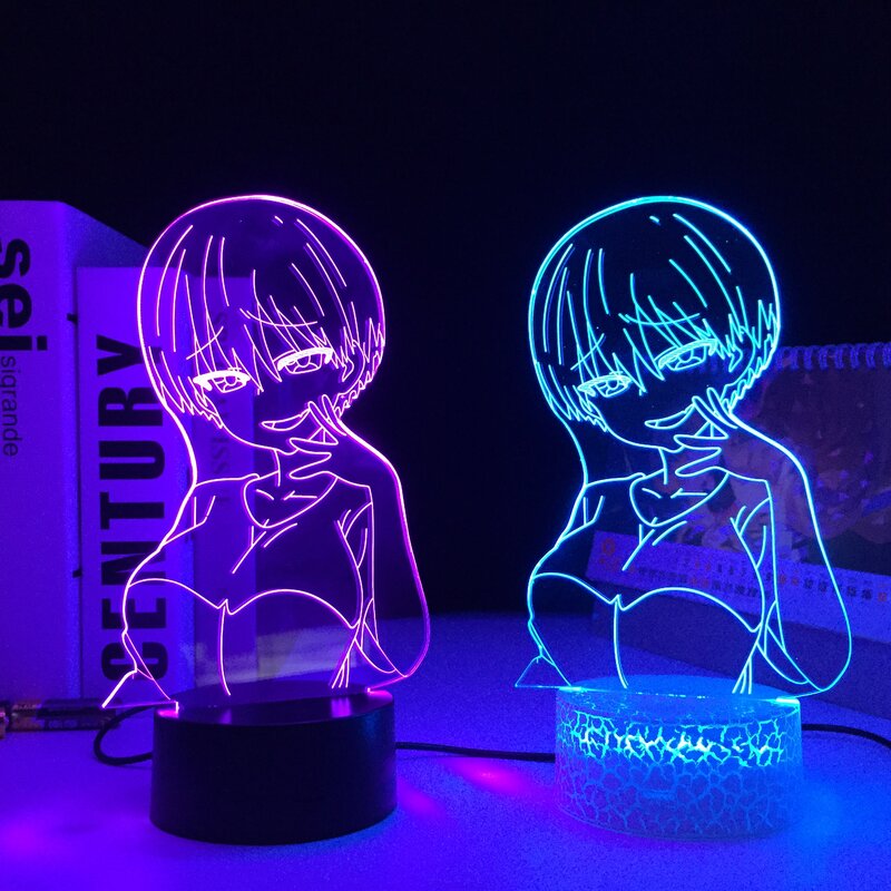 Anime 3D Lamp Uzaki Chan Wants To Hang Out LED Night Light for Bedroom Decor Gift Nightlight Dropshipping 16 Colors Remote