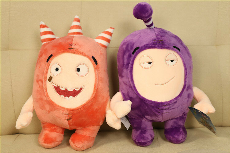 35cm New Oddbods Cartoon Buuble Pogo Zee Jeff Fuse Slick Plush Toys Cute Stuffed Dolls For Kid Birthday Gift