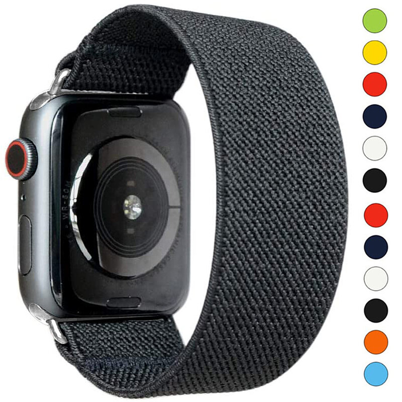 Scrunchie Strap pour Apple Watch 7 Band, Bracelet de montre pour femme, 45mm, 41mm, 44mm, 40mm, 38mm, 42mm, Bracelet Correa iWatch Series SE, 6, 5, 4, 3