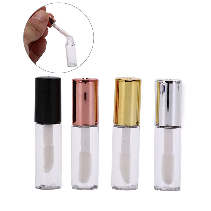 10 Buah/Lot Wadah Tabung Lip Balm DIY dengan Tutup Botol Lipstik Kosong Tabung Lipgloss Wadah Sampel Kosmetik