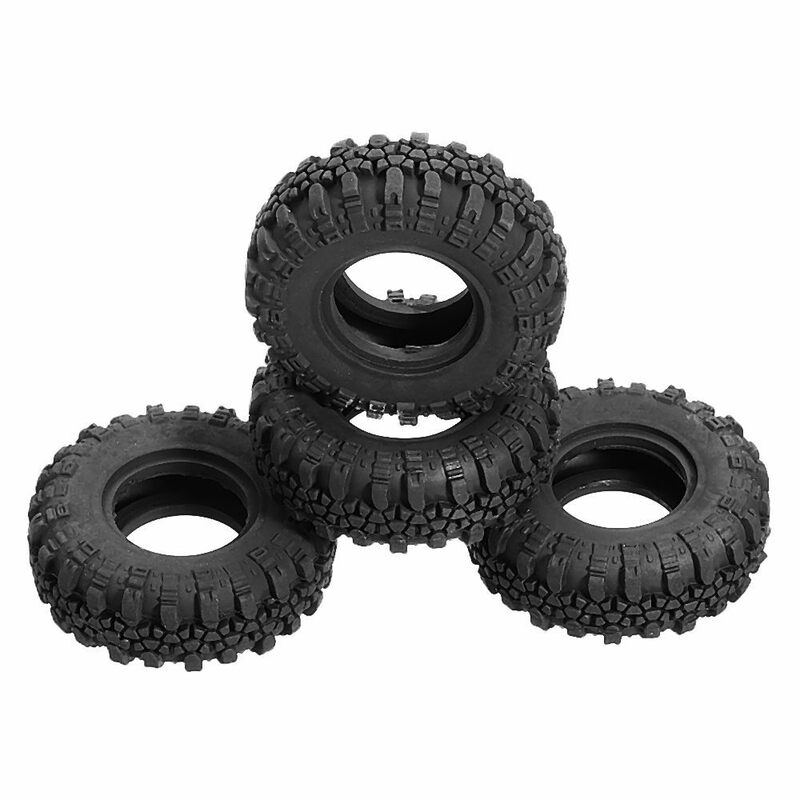 Neumáticos de plástico para coche, 4 Uds., 1/24, 2,4G, modelo, Rock Crawler, 13616