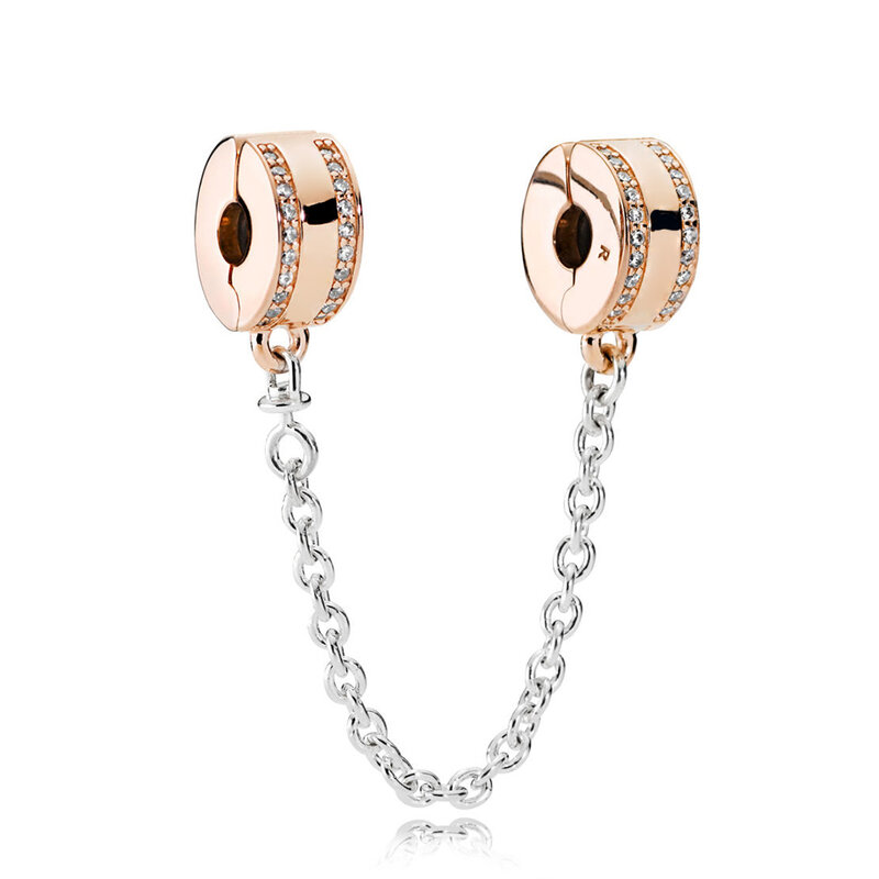 Nuovo di alta qualità in argento Sterling 100% S925 amore catena di sicurezza moda donna elegante regalo anniversario regalo braccialetto regalo fai da te