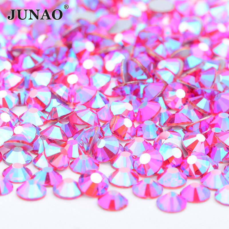 Прозрачные стразы для дизайна ногтей JUNAO SS6 8 10 12 16 20 30