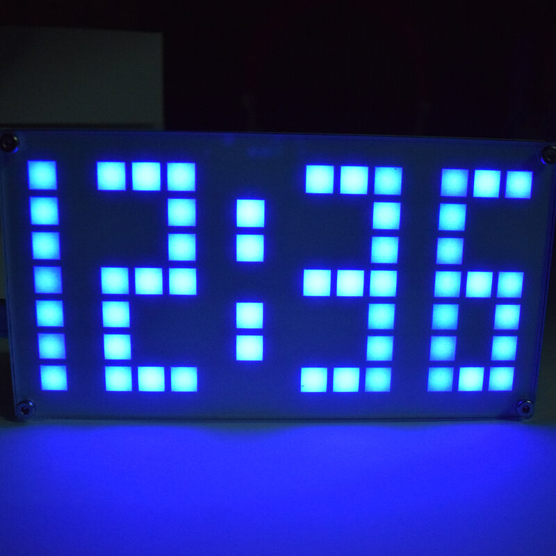 Kit de reloj de alarma de matriz de puntos LED de gran tamaño, llave táctil, bricolaje, DS3231