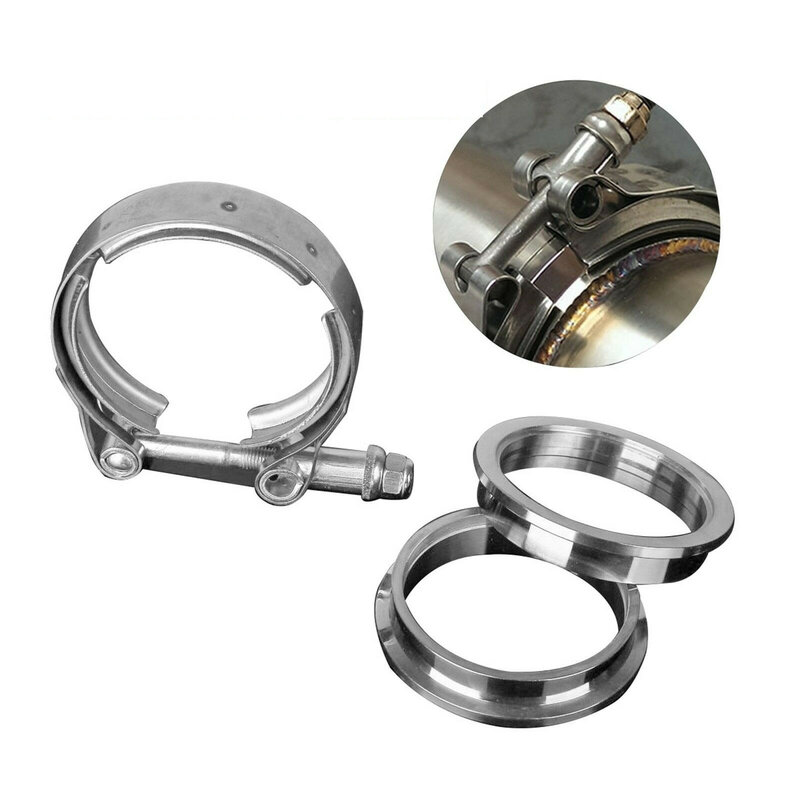 Universal 3" Inch 2" Inch Stainless Steel V-Band Turbo Downpipe Exhaust Clamp Vband 76mm 50mm