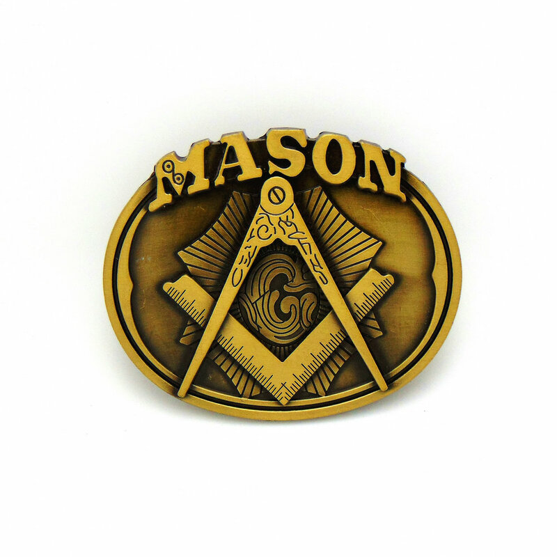 Hebilla de cinturón de vaquero occidental MASON personalizada para hombre, accesorios de cinturón de aleación de zinc