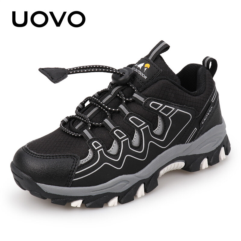 UOVO 2024 New Boys Girls Sports Children Footwear Outdoor Breathable Kids Hiking Shoes Spring And Autumn Sneakers Eur #27-39