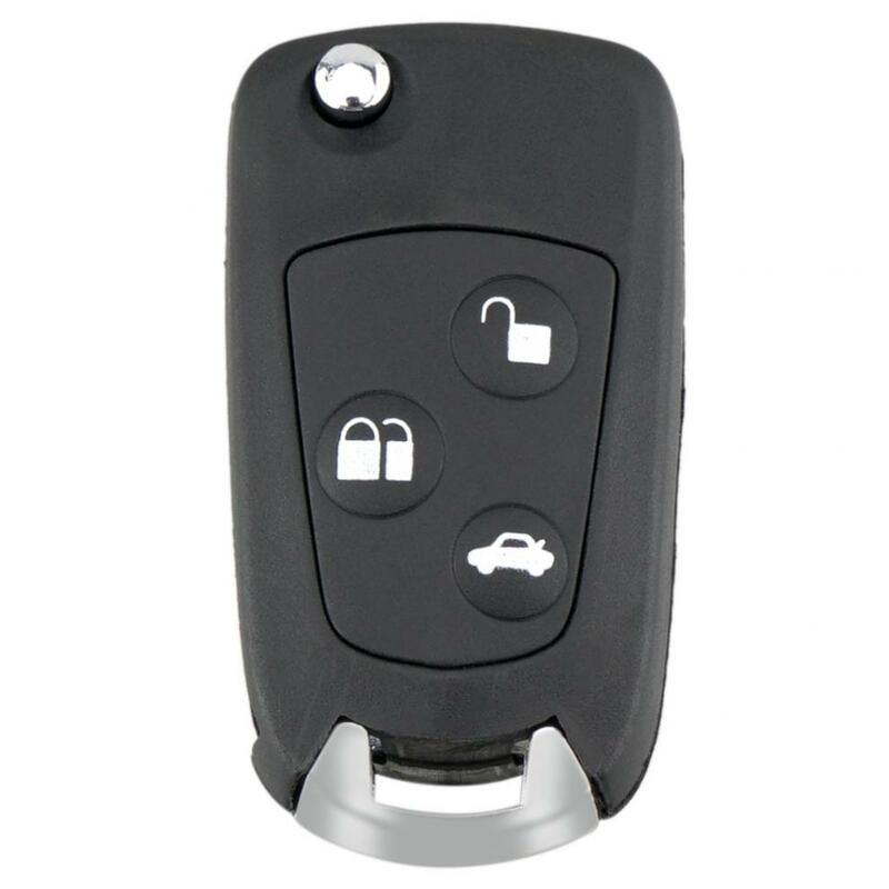 3 Tombol Casing Kunci Flip Remote Lipat Flip Modifikasi Mobil dengan Pisau FO21 untuk Ford Mondeo Fiesta Focus KA Transit 2002-2012