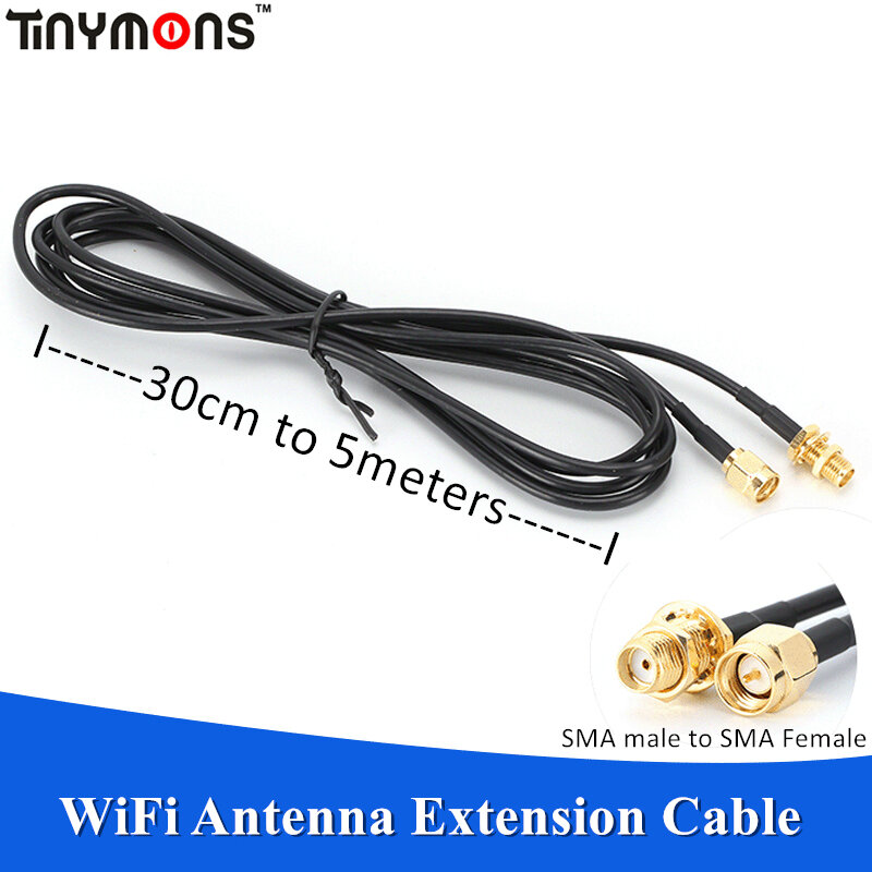 Antena Kabel Ekstensi Kabel RG174 SMA Male To SMA Female RF Konektor Adaptor Router WiFi 4G Antena Kawat Majelis 1M 2M 3M 5M