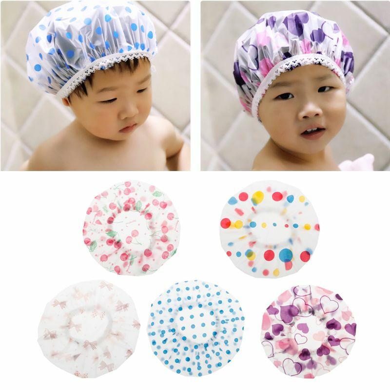 Touca de banho para crianças, chapéu com viseira ajustável para proteção dos olhos para banho de bebê, à prova d'água