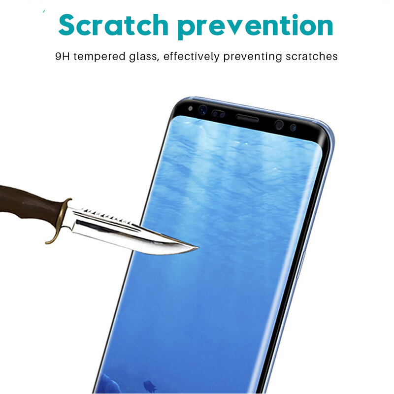 Pellicola in vetro temperato curvo 9D per Samsung Galaxy Note 8 9 S9 S8 Plus S7 Edge pellicola salvaschermo per Samsung A6 A8 Plus 2018