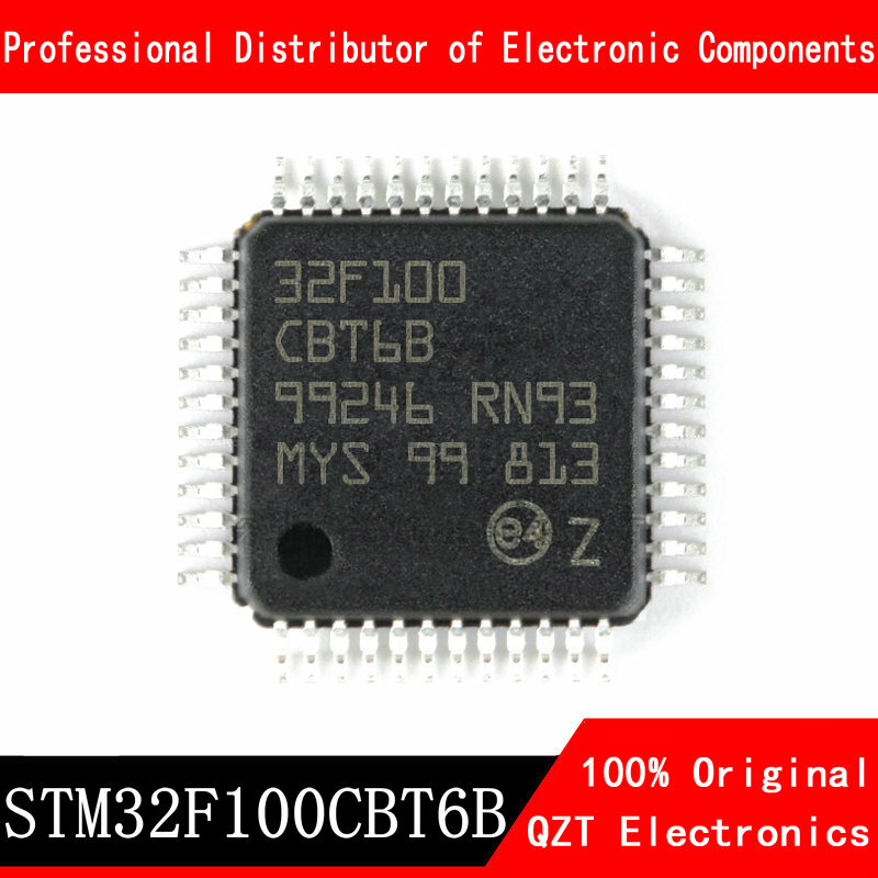 Microcontrolador MCU original STM32F100CBT6B STM32F100, LQFP-48, 5 unids/lote, en Stock