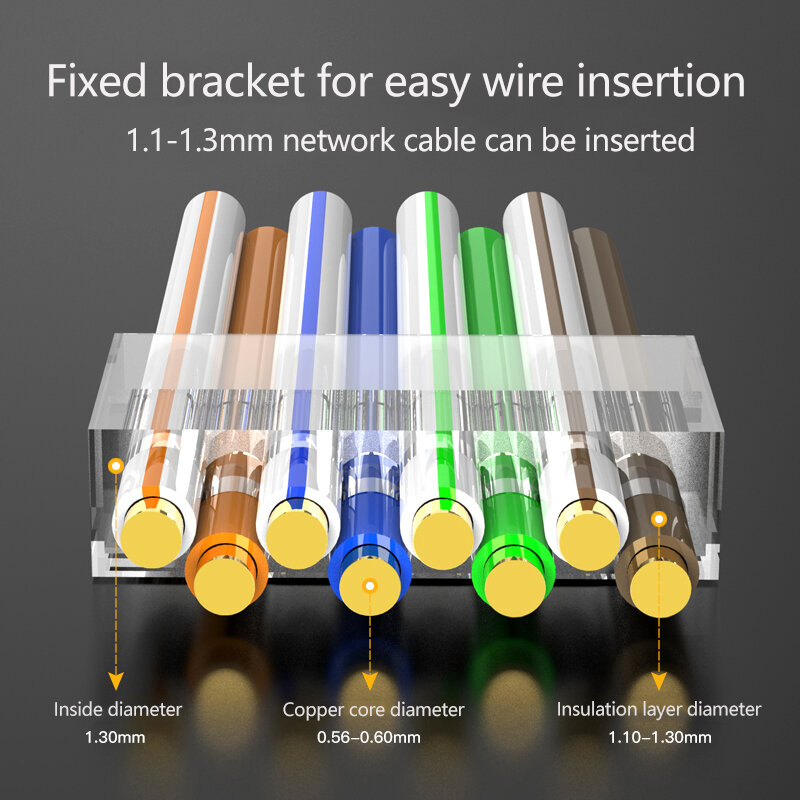 xintylink cat7 rj45 connector rj 45 ethernet cable plug cat6a 8P8C stp shielded cat.7 cat.6a network jack modular 10/50/100pcs