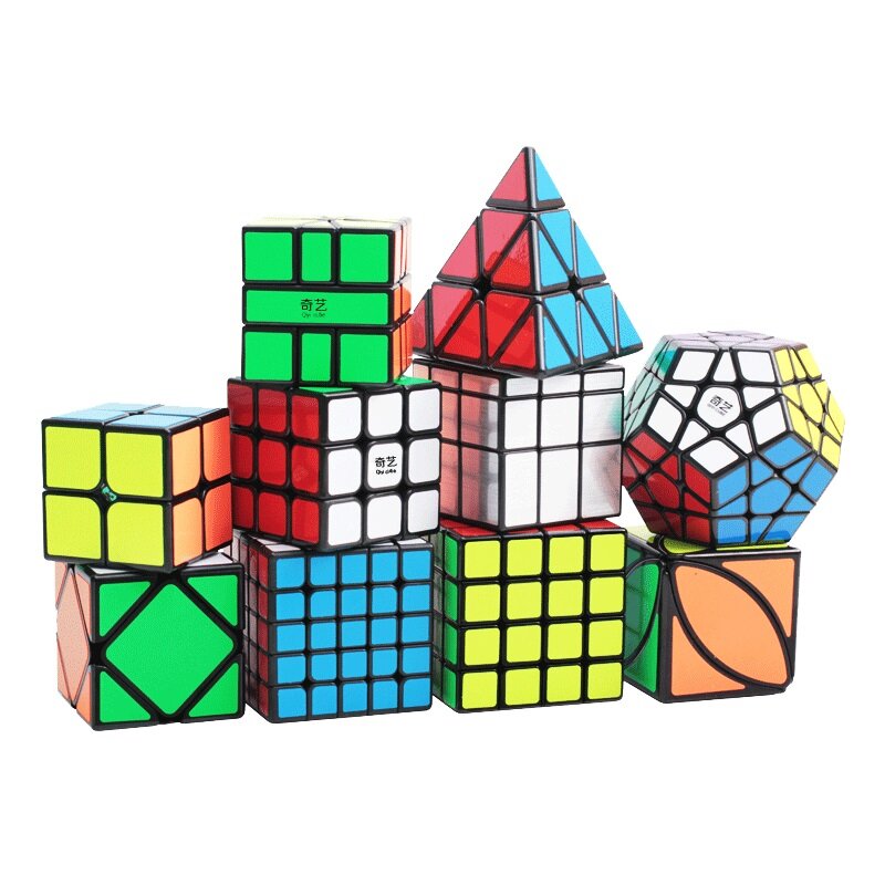 Qiyi-子供向けの魔法の立方体,2x2 3x3x3 4x4 5,ピラミッド,スピードパズル,おもちゃ,子供と大人向けのギフト