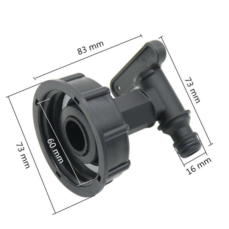 1/2" 3/4" 1" Female Thread to 60mm Female Thread IBC Tank Connector Valve Faucet Adapter Garden Irrigation Pipe Connection Tools