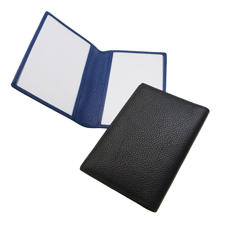 Porte-passeport en cuir de vachette 100% véritable, étui à documents en bonbons souples, couverture en cuir pour le portefeuille du passeport