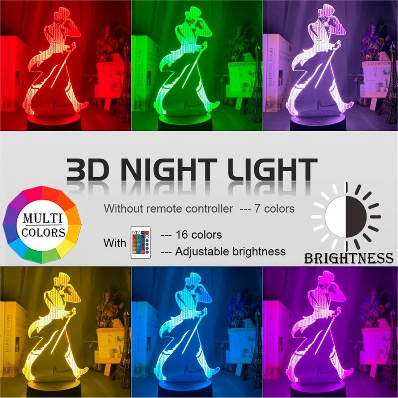LED 조니 워커 야간 조명, 바 룸 장식 조명, USB 배터리 구동 야간 조명, 다채로운 테이블 걷기 유지, 3D