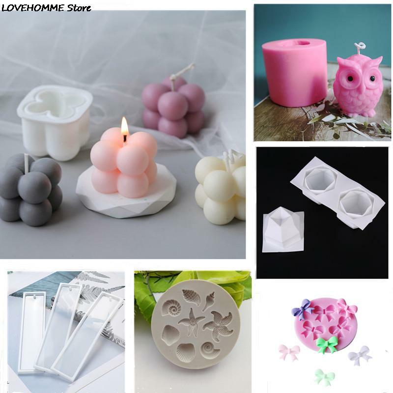 Heißer Verkauf Silikon DIY Kerzen Form Kerzen form Aromatherapie Gips Kerze 3D Hand-made Zucker Kuchen Silikon Form Kunst werkzeuge