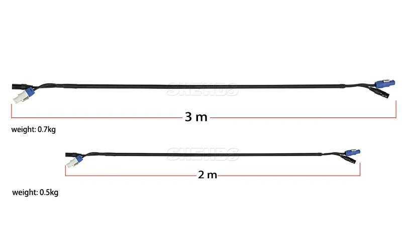 3 Meter/2 Meter Lengte Combinatie Powercon Plug Dmx Kabel Power Line Verlichting Accessoires Voor Stage Bruiloft Dj Disco shehds