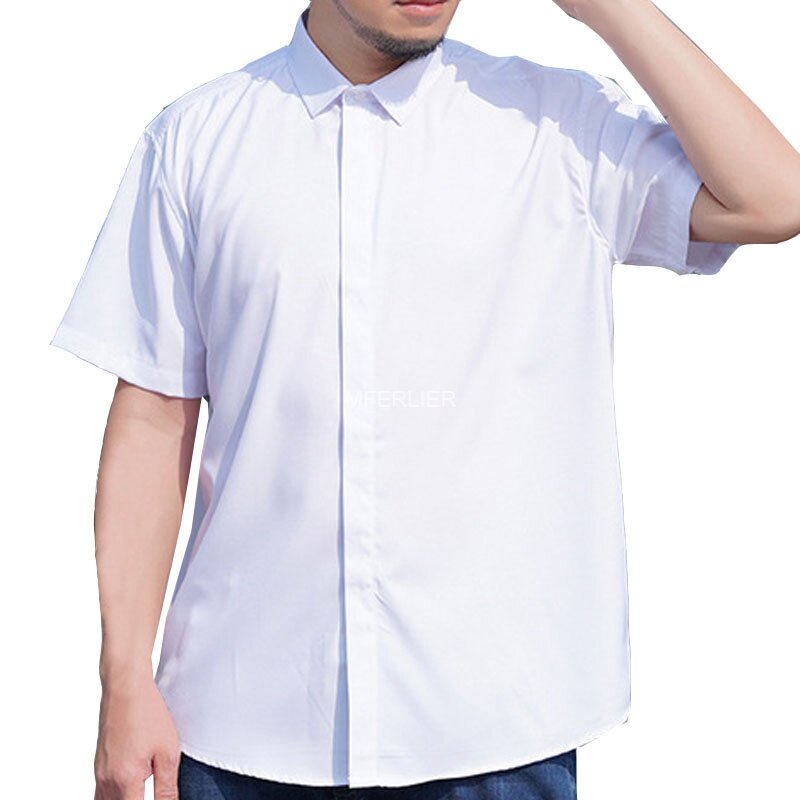 Letnia koszula męska 9XL biust 160cm 5XL 6XL 7XL 8XL biznes cienki stylowy mężczyzna Plus rozmiar koszulki