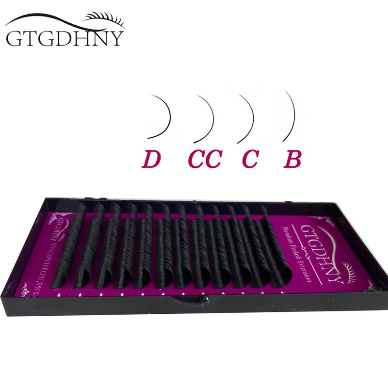 GTGDHNY – extensions de cils individuels mixtes, 8 à 15mm, 100% fait à la main, faux cils en vison doux, vente en gros