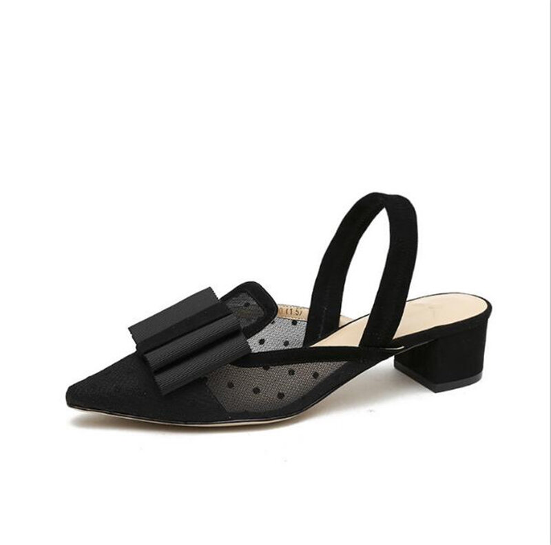 YEELOCA m002 2020 summer Female coarse  leather bandage shoes high heel KZ0562