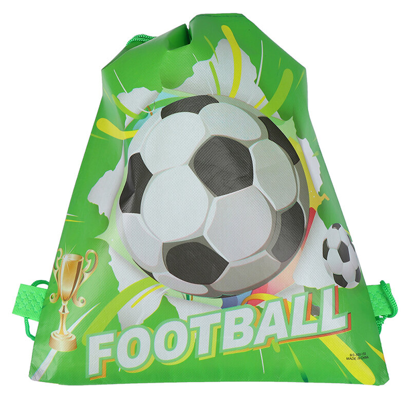 Non-woven Football Drawstring Bag Backpack Kids Travel School Decor Gift Bags Double Rope Cartoon Bag  Backpack Travel Storage