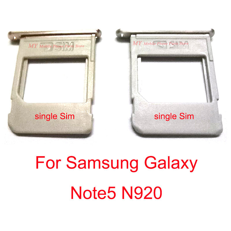 Nowy pojedynczy/podwójny czytnik kart Sim taca czytnik Adapter do Samsung Galaxy Note5 uwaga 5 N920 N920F Sim taca naprawa części