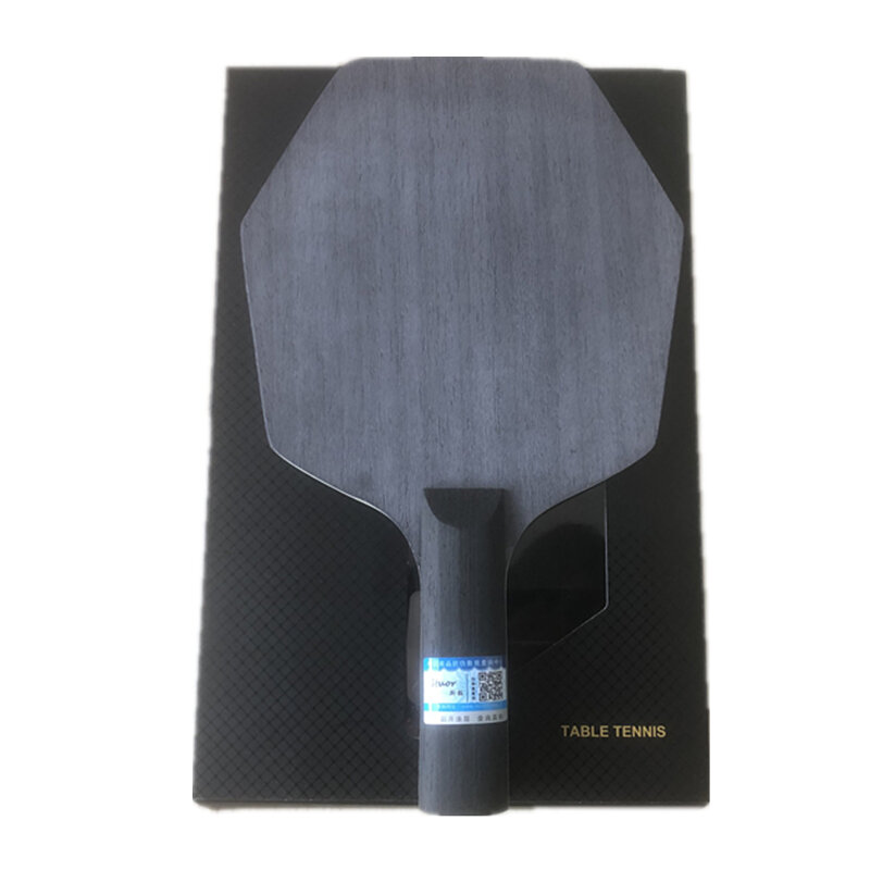 Stuor กีฬาใหม่มาถึงหกเหลี่ยมตารางไม้เทนนิสหกเหลี่ยมใบมีดคาร์บอนไฟเบอร์สีดำ Built-In Professional Ping Pong Paddle
