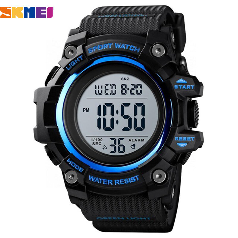 SKMEI Sport Watch moda męska wodoodporny zegarek na rękę luksusowy odliczanie 2 czas cyfrowe zegarki moda zegarek wojskowy człowiek