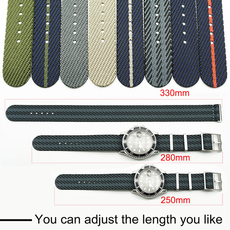 New Material Special Nylon For Tudor Black Bay Strap 20mm 22mm For French Troops Parachute Watchband Strap For Nylon Nato Strap