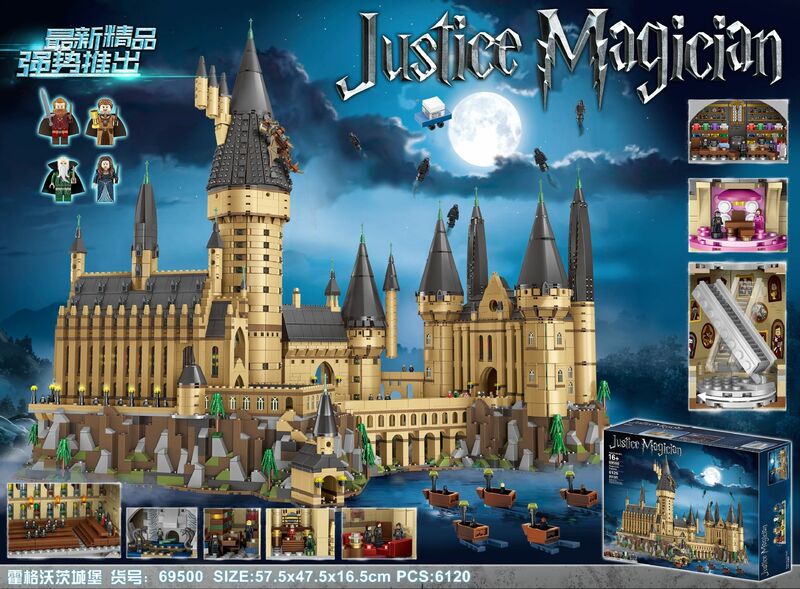 6120 piezas, Legoings, alfareros, Legoings, Castillo de Hogwarts, figuras compatibles 16060, bloques de construcción técnicos, regalo de juguete educativo