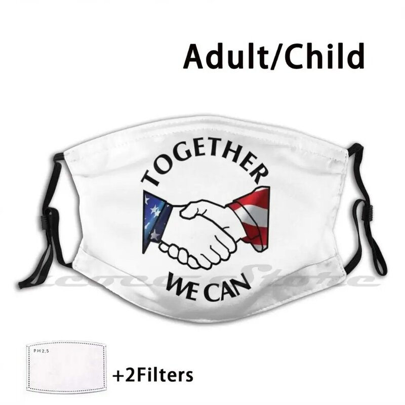 Вдохновляющая американская маска для сообщений для взрослых и детей, моющаяся фильтровальная маска Pm2.5 с логотипом, креативный американский флаг, американский флаг, Красная рукоятка
