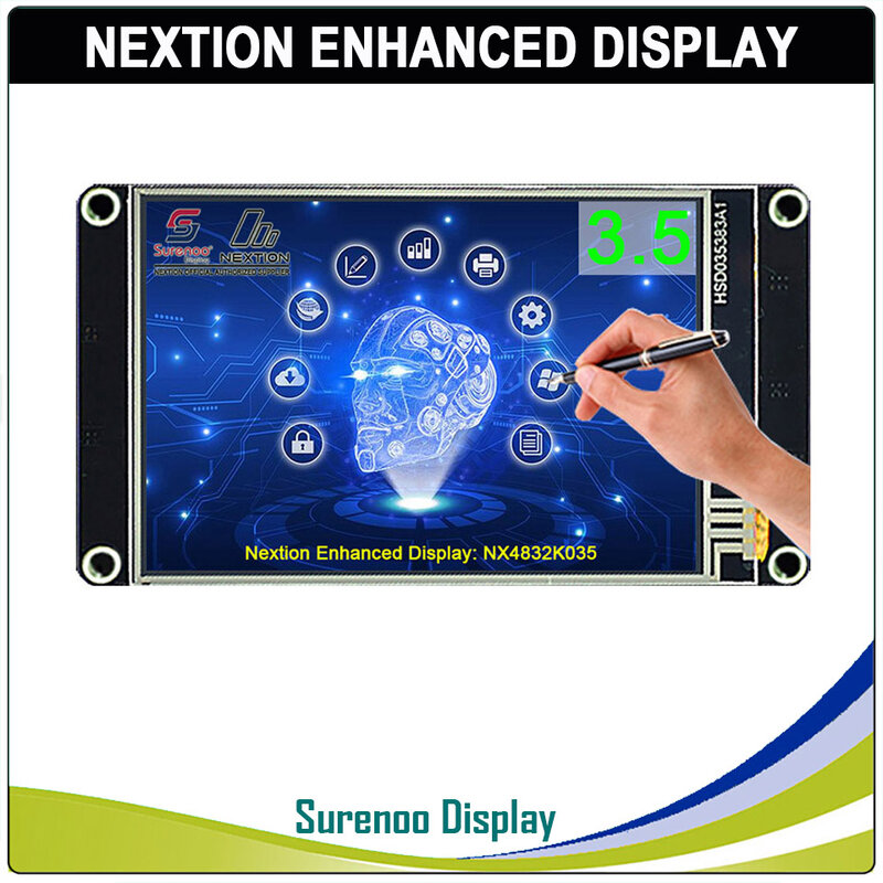 Nextion-pantalla táctil resistiva de 3,5 pulgadas, Enhanced-NX4832K035, Discovery-NX4832F035, HMI, UART, Serial, TFT, LCD
